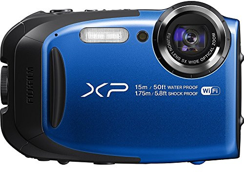 Fujifilm FinePix XP80 Compact Digital Camera 16.4 Megapixel with 5x Optical Zoom Waterproof/Shockproof Micro-USB Wi-FI 2.7-Inch Lcd Blue (Renewed)
