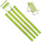 GORGECRAFT Strand Sling Stuhl Aus Segeltuch Mit Kissen 113x43cm Olivgrün Weiß Gestreift Ersatz Liegestühle Segeltuchstoff Outdoor Klapp Loungesessel Für Terrasse Outdoor Sonnenbaden Garten Innenhof