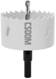 CSOOM 65mm M42 BiMetall Lochsäge, weiß, für Bohrwerkzeuge in Holz, Kunststoff, Gipskarton und Blech