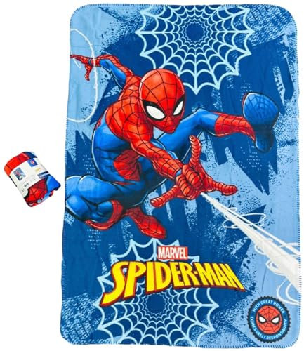 PELLECCHIA 1969 |Coperta, Plaid Design, Coperta per Divano Letto, Morbido e Caldo Pile, Regalo per Bambino/a compatibile con (SPIDERMAN, 100 X 140)