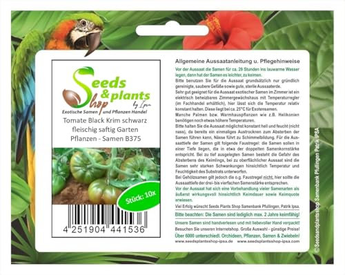 Stk - 10x Tomate Black Krim schwarz fleischig saftig würzig Samen B375 - Seeds & Plants Shop by Ipsa