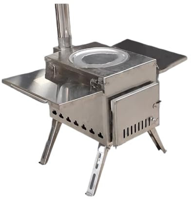 Holzofen Outdoor Tragbare Holzofen Zelt Camping Edelstahl Herd Outdoor Picknick Feuer Herd Heizung Herd Holzbeheizter Ofen(Mittel)