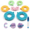 WOLMIK Kunststoff Pompom Maker Set - 8 Stücke Fluff Ball Weaver Nadel PomPom Maker Sets, 4 Größen 3,5/5,5/7 / 9 cm Pom Pom DIY Maker mit 1 Bastelscheren, Wool Garn Knitting Handwerk Werkzeug Set