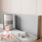 APMOE Panneau Coussin Mural Tete de Lit, Panneau Tete de Lit à Coller, Mousse de Protection Panneaux Muraux Rembourrés pour Enfant Autistes, Anti-Collision Panneau Mural Decoratif(Gris,30x200 cm)