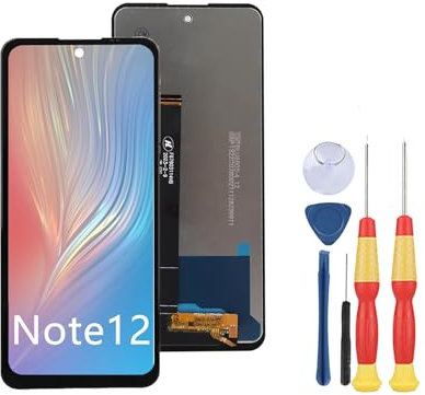 SiuVorZhi Pantalla LCD compatible con Hotwav Note 12 LCD Display Touch Screen Assembly Piezas de repuesto con herramientas.