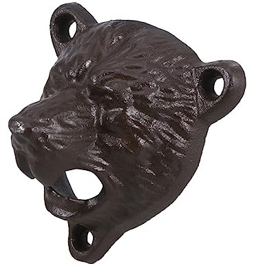 MAGICLULU 1stücke Flaschenöffner Aus Gusseisen Für Wandmontage Rustikaler Bier-flaschenöffner Wandöffner Für Soda Wein Und Bier Braun