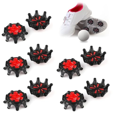 QEXUJOW Golf Spikes,Golf Spikes Stollen 10 Stück, Golf Schuh Spikes Ersatz, Anti Rutsch Cricket Spikes, Golfschuh Spikes Schraub Trainingsteile für Golfliebhaber im Freien