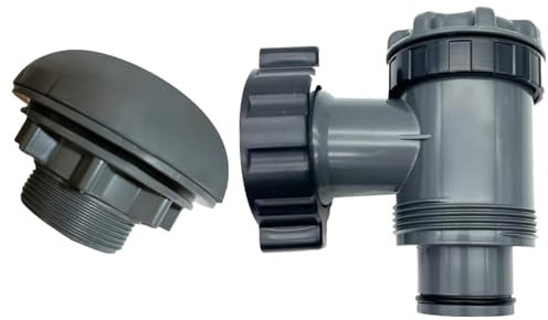 Xevinas Accessoires de piscine - Valve à piston de rechange - Robinet d'arrêt de piscine - Valve à piston - Pompe de filtration - Valve de piston pour pièces de rechange de piscine (2)