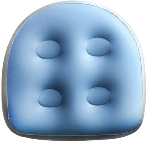 Ausblasbarer -Sitz mit Saugnapfbecher 18, 5 x 16 x 5, 9 Zoll Sitz wiederverwendbarer PVC Spa Pool Booster für Erwachsene Blau