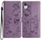 Reevermap for iPhone XR Case Flip Wallet Case Shockproof PU Leather Butterfly Magnetic Bumper Cover for iPhone XR Phone Case with Kickstand Card Holder, Purple
