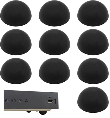 10 Stück Silikon Halbkugel Stoßstangen, 19mm, Lautsprecher Füße, Selbstklebenden lsolationsfüße, Schwingungsdämpfer für Haushaltsgeräte, kleine Lautsprecher Spikes, Möbel Kollisionsschutz (Schwarz)