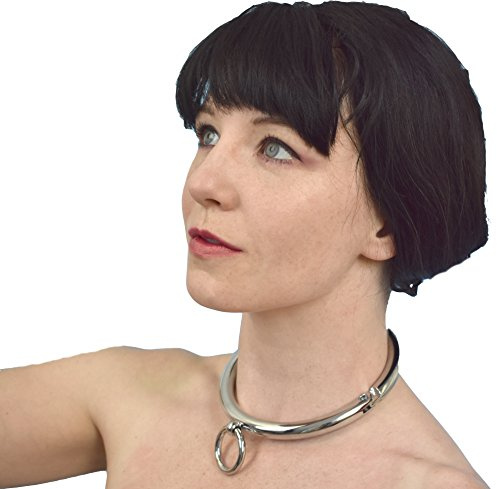 Honeylust Metall Halsreif abschließbar O-Ring – Bondage Halsband | Sub Halsfessel & BDSM Schmuck – Kinky Halskorsett für Fetisch, Sklave, Unterwerfung, Knechtschaft und Dom/Sub-Rollenspiel