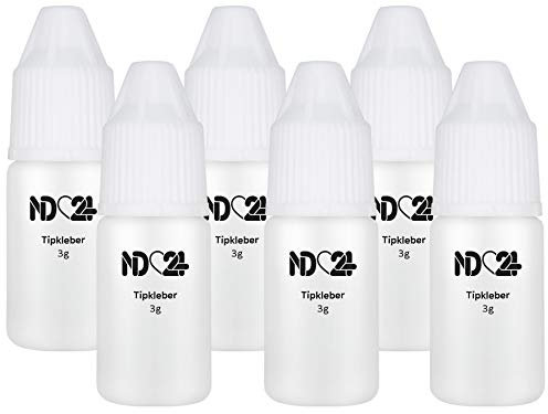 Tipkleber Set - Nagelkleber - Mittelviskos - Studio Qualität (6 x 3g)