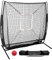 PowerNet 12,7 x 12,7 cm Übungsnetz + Schlagzone + gewichtetes Trainingsball-Set | Baseball-Softball-Trainingshilfe | kompakt, leicht, ultra-tragbar, Schlag-Pitching (schwarz)
