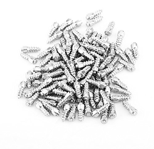 Qiilu Spikes Reifen, 100 Stück 12mm Anti-Rutsch Spike Schrauben Tires Schneeketten Reifen Spikes für Auto/ATV/SUV//Motorrad