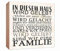Holzschild Familien Regeln Holzbild zum hinstellen oder aufhängen Bild mit Spruch aus Holz Wandschild Dekoschild