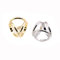 erioctry Packung mit 2 Fashion Schal Ring Schnalle Modern Einfache Triple Slide Schmuck Shiny Silk Schal Verschluss Clips Kleidung Halstuch Ring Wrap Halter (Rose Gold + Silber)
