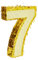 Kleine Goldfolien-Piñata zum 7. Geburtstag, Zahl 7, Zum Befüllen mit Süßigkeiten, Spielzeug, 40,5 x 28 x 7,5 cm