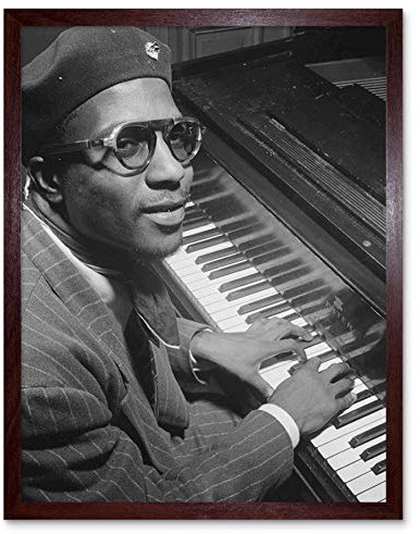Wee Blue Coo Old Portrait Jazz Legend Thelonious Monk Guy Art Print Framed Poster Wall Decor Kunstdruck Poster Wand-Dekor-12X16 Zoll