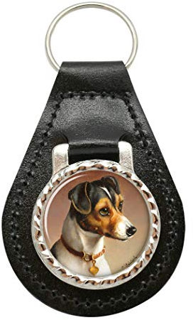 Giftshop UK Jack Russell Von Carl Reichert Leder Schlüsselanhänger