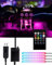 Striscia con 48 LED RGB per Auto, Trongle Luci Interne 4 Barre 8 Colori, 4 Modalità Musica, Telecomando Alimentato da USB