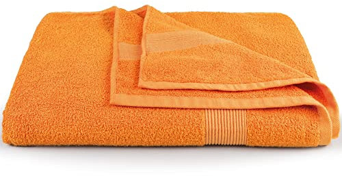 CelinaTex Bari Saunatuch XXL 90 x 220 cm orange Baumwolle Frottee Handtuch Badetuch Saunahandtuch