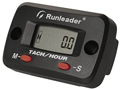Runleader Digitaler LCD-Drehzahlmesser,Wartungserinnerung,Wasserdichtes Design für 2/4-Takt-Gasmotoren,Verwendet auf Gartentraktor-Generator-Kompressor Dirtbike-Jet-Ski-Boot(RD)