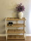 4 Tier Natural Bamboo Wood Shoe Rack Storage Shelf Stand Organiser Hallway Furniture, 16 Pair of Shoes,Ideal of Corridor, Living Room,Bathroom, Bedroom or Hallway (Natural & White)