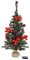Dekorierter Weihnachtsbaum für den Innenbereich 75 cm Höhe mit 20 warm-weißen LEDs
