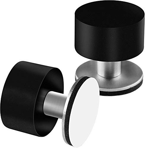 Gcroet Türstopper Wand Boden Selbstklebend 2 STK Edelstahl Tür Door Stopper Kleben,Klinke Wandschutz in Edelstahl mit Gummi Puffer - Wandtürstopper Turstopper Tur Tuerstopper ohne Bohren