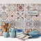 RE-COVERTILES - Adesivi per Piastrelle Bagno e Cucina 10 Pz 20x20 cm - PS00058 Decorazione murale in PVC Impermeabile mattonelle Mosaico Stile cementine Azulejos