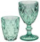kedea Bicchieri Acqua Colorati in Vetro, Calici Colorati in Vetro, Calici Lavabili in lavastoviglie, Tumbler Acqua Colorati e Calici Vino Colorati in vetro GRAND PAVE' colore TURCHESE