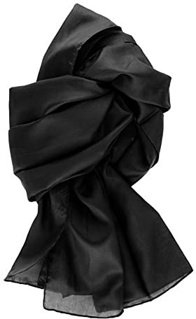 ADAMANT®️ Trauertuch - Schleier, diskrete Trauerkleidung, fein und dezent für Beerdigungen - hochwertige Verarbeitung, Markenware (Schwarz - Chiffon)