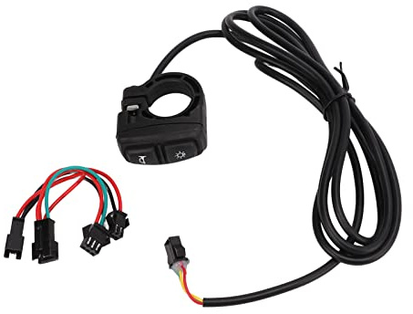 Motorrad Lenkerschalter, 2 in 1 Integrierter 22 mm Scheinwerfer Horn Blinker Schalter Controller mit Lichtadapterkabel aus Nylon für E-Scooter, Elektrofahrräder und ATV
