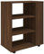 vidaXL Rollschrank, Rollcontainer mit viel Stauraum, Aktenschrank mit Rollen, Büroschrank Bürocontainer Schrank, Braun Eichen-Optik Holzwerkstoff