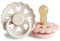 FRIGG Fairytale Schnuller 2 Packung | Latex Schnuller | BPA-Frei | Hergestellt in Dänemark | Symmetrischer Sauger in Kirschform (Cream/Blush, Größe 2 (6-18 Monate))