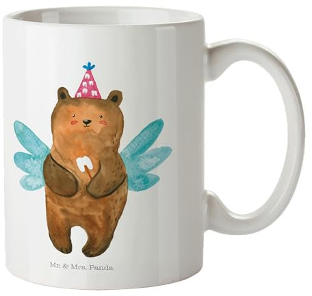 Mr. & Mrs. Panda Kindertasse Bär Zahnfee - Geschenk, Teddy, Trinkbecher, Erster Zahn, Camping Becher, Bruchfeste Tasse, Bruchsichere Tasse,