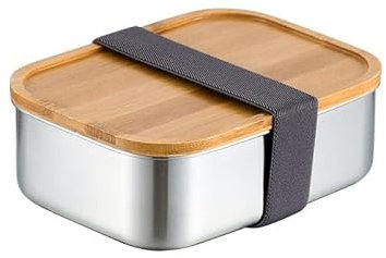 Deckel Lunchbox 304 Edelstahl Bento Box Cover Container Tragbare Lunchtasche Picknick Sandwich(M)