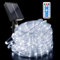 GHONLZIN Solar Cadena de Luces, Impermeable Tubo Iluminación Control Remoto 22 Metro 8 Modos 200 LED Manguera Iluminación Solar para Navidad Fiestas Bodas Patio Jardines Festivales Decoración