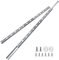 Cjueiom 10 Pack 18 Inch / 438mm Drawer Slides Runners, Silver Ball Bearing Drawer Slides Rail Metal Two Way Slide Track Rail, 17mm Wide Keyboard Tray Runners for Grooved Drawers Cabinet Cupboard