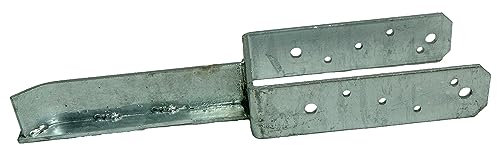 U-Pfostenträger zum Einbetonieren/feuerverzinkt/T-Dolle Stahldolle Länge 400 mm (Gabelweite: 81 mm)