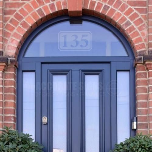 Accurate Signs | Frosted Etched House Number Sticker for Door Window Fanlight Decal (02)