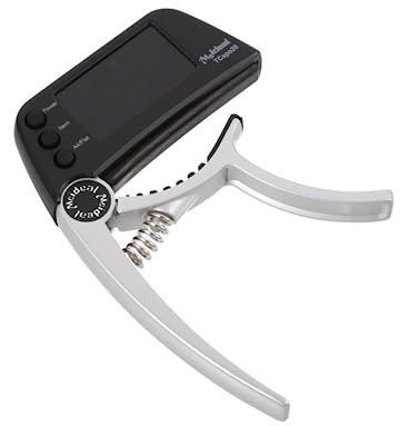 ibasenice 1 Stück Gitarren-capodaster Turner Akustikgitarre Tuner Clip für Bass E-gitarre Andere Gitarren Legierung Capodaster Tuner Funktion Silber