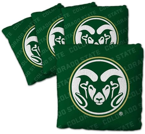 YouTheFan Unisex-Erwachsene Green Cornhole Bags – 4 Stück, Colorado State Rams-Grün, Einheitsgröße