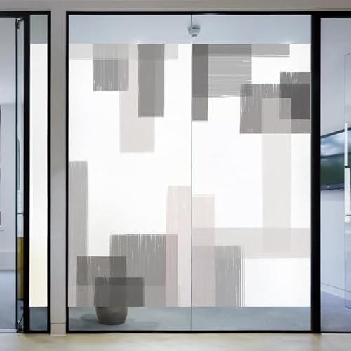 Vinilos para Cristales Blanco Grisáceo Minimalista Vinilo Adhesivo Cristal Privacidad Vinilo Ventana Vinilo Translucido para Ventanas Vinilo para Ventanas Vinilo Autoadhesivo Cristal 50x200cm/2 Pcs