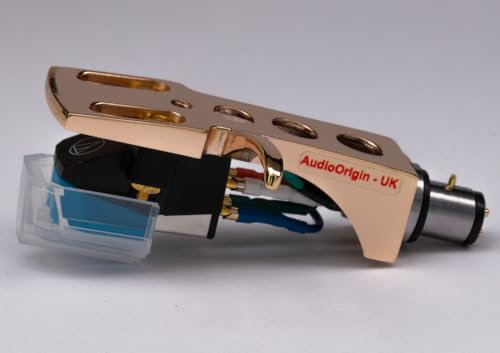Rose Gold Plated Headshell Cartridge Mount, Stylus, Needle, V2 Lubrication Bundle fits Denon DP-500m, DP-300f, DP-60L, DP-A100, DP-1300 mk2, DP-1100, DP-1200, DP-1250