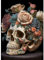 EOBROMD Diamond Painting Erwachsene Totenköpfe, 5D Diamant Painting Bilder Erwachsene Blumen, DIY Diamond Painting Bilder Diamant Malerei Blumen Set für Wanddekoration 30x40 cm