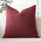Artscope 1er Set Kissenbezug Einfarbig Wurfkissenbezug Leinen Kissenbezüge 60x60cm Moderne Dekokissen Kissenhülle Set Kissen Fall für Sofa Schlafzimmer Zuhause Dekor, Wein Rot
