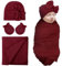 DRESHOW Pucktuch Decke für Neugeborene - Swaddle Pucksack mit Fäustlingen und Bogen Mütze