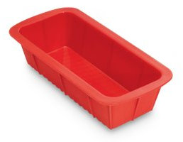 Guardini, Moule rectangulaire 23x12 cm, Idéal pour friteuse à air, Silicone de qualité alimentaire, Rouge, Fabriqué en Italie, Ligne Air Fryer